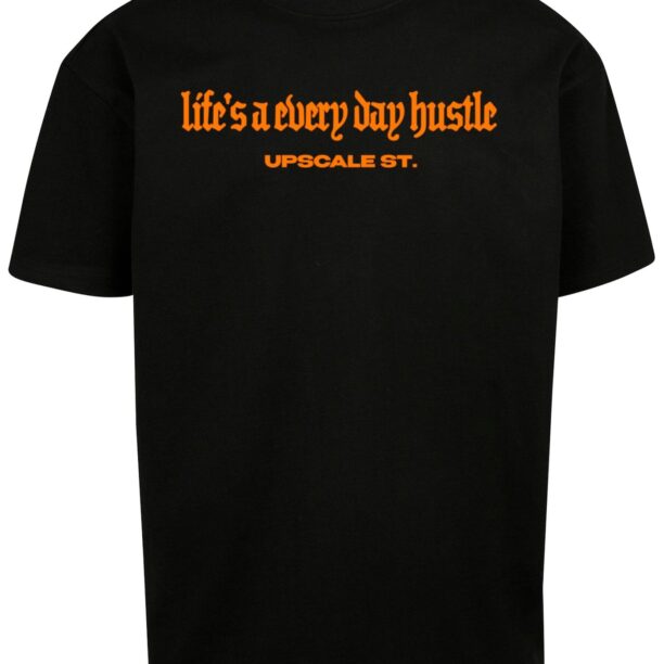 MT Upscale Tricou 'Hustle'  nisipiu / mov deschis / portocaliu / negru