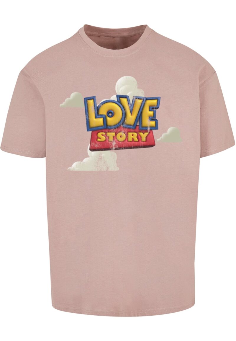 MT Upscale Tricou 'Love Story'  albastru / galben / roz / roșu