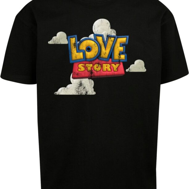 MT Upscale Tricou 'Love Story'  galben închis / roșu intens / negru / alb murdar