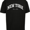 MT Upscale Tricou 'New York'  negru / alb