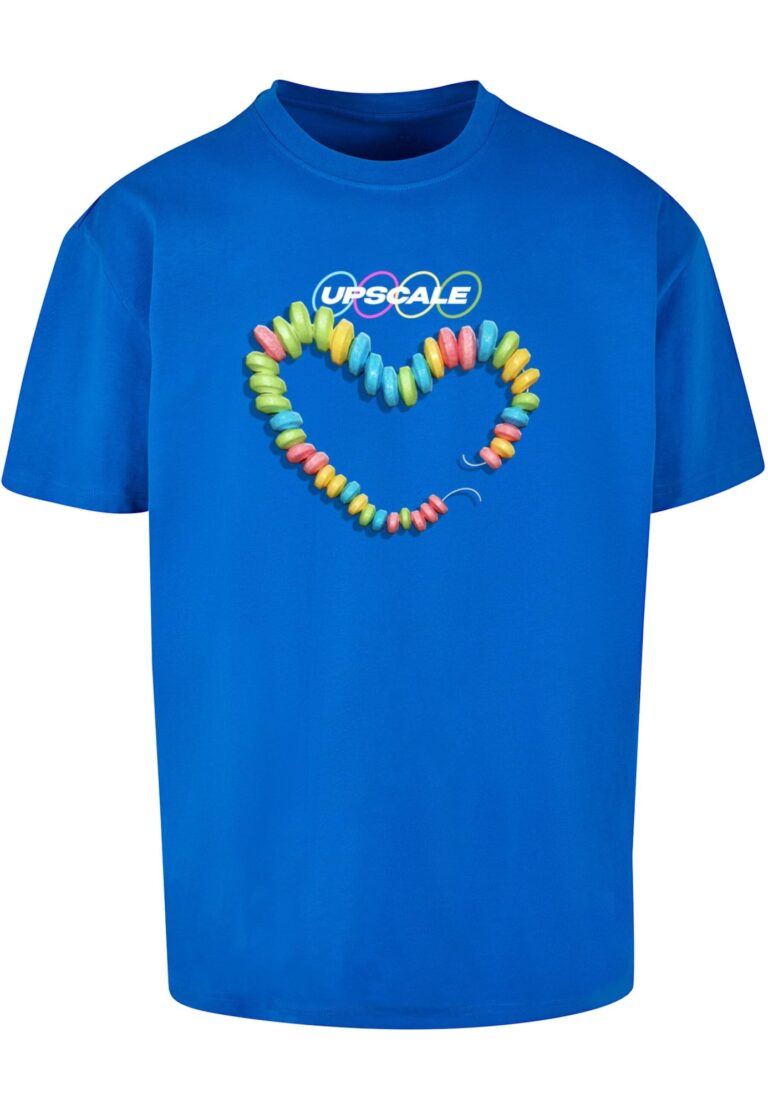 MT Upscale Tricou 'Sweet Treats'  albastru cobalt / galben lămâie / roz deschis / alb