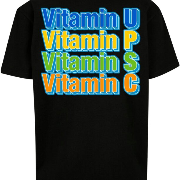 MT Upscale Tricou 'Vitamin'  mai multe culori / negru