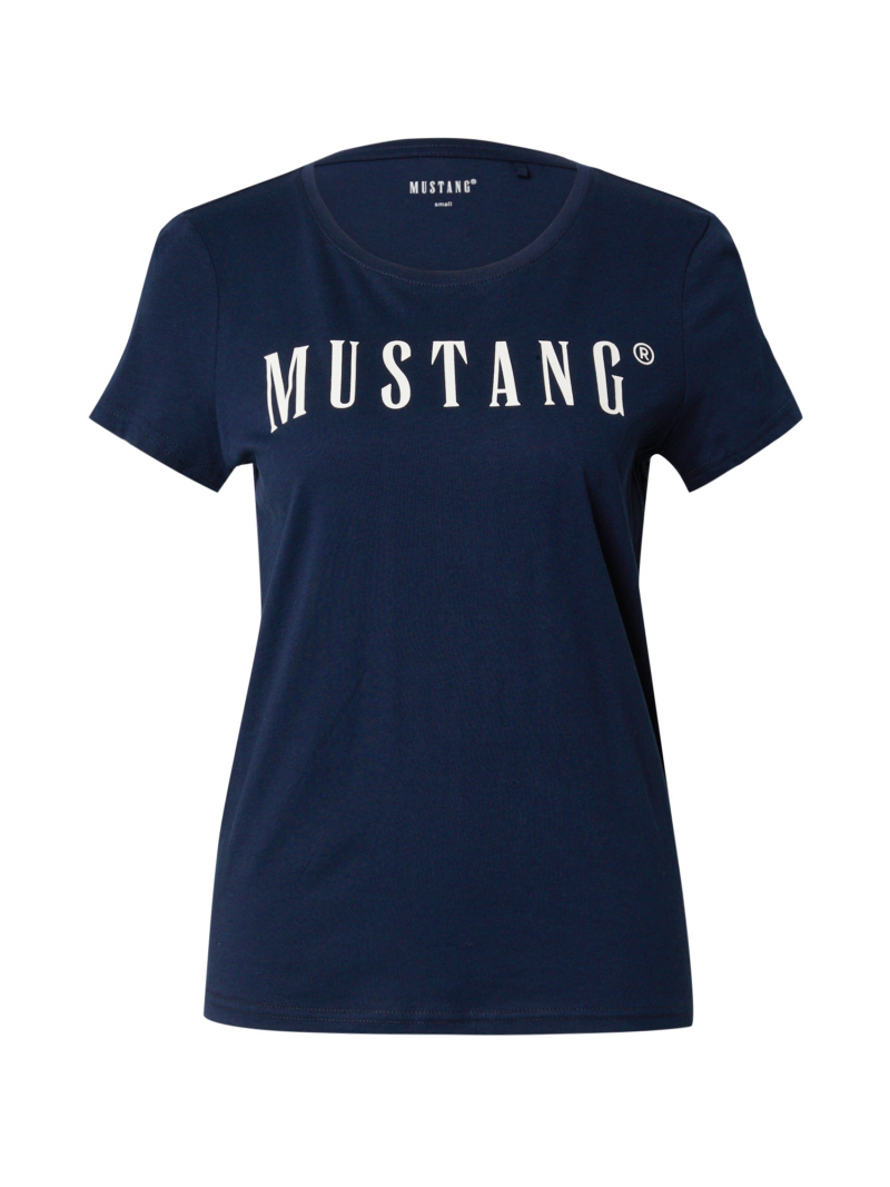 MUSTANG Tricou 'Alma'  bleumarin / alb