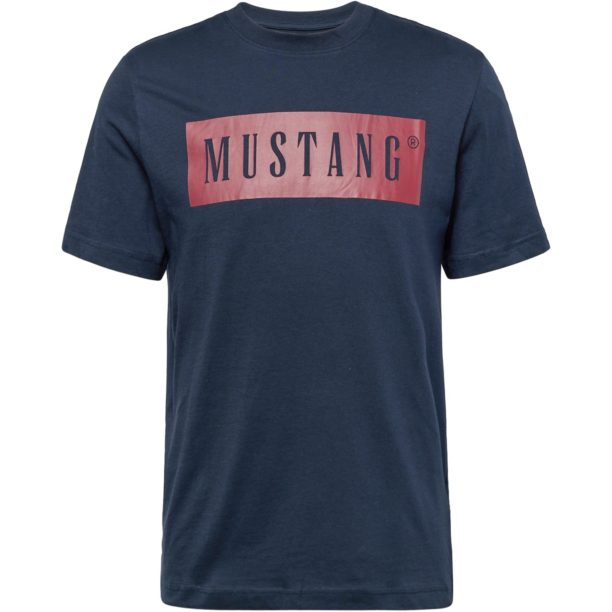 MUSTANG Tricou 'Austin'  albastru marin / rubiniu