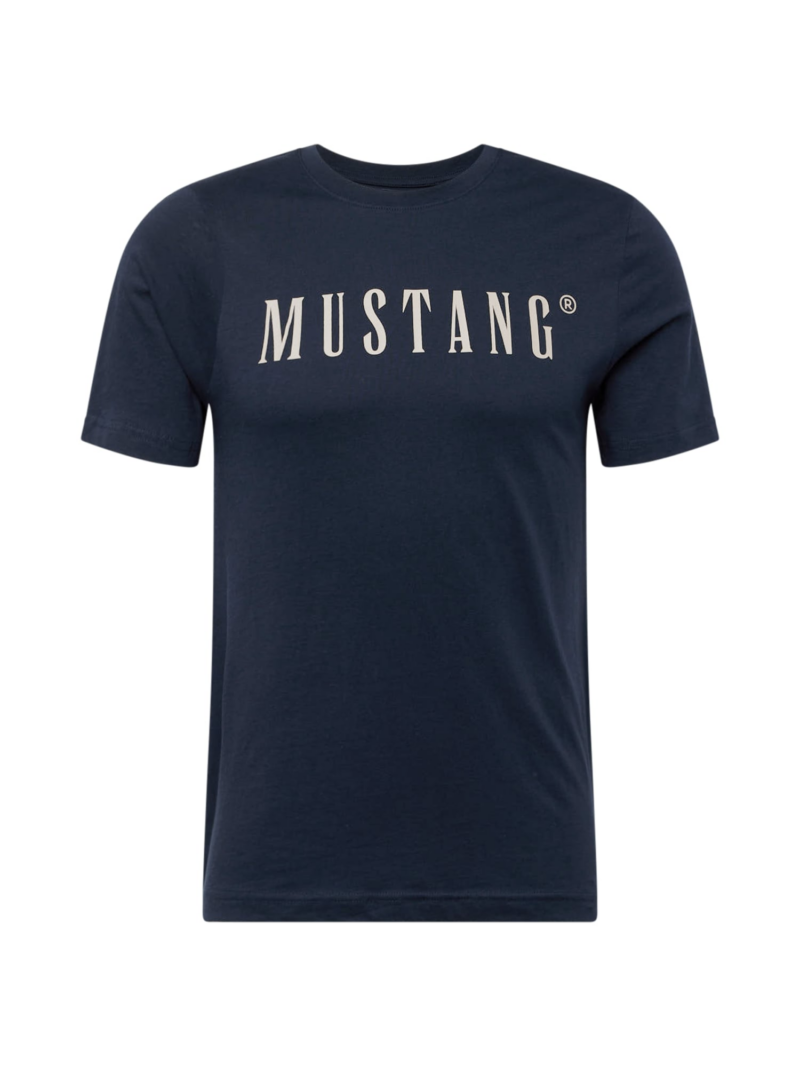 MUSTANG Tricou 'Austin'  bleumarin / alb murdar