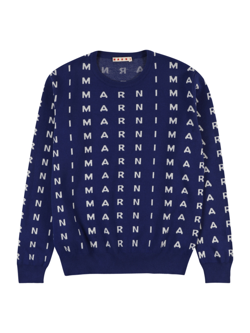 Marni Pulover  bleumarin / gri deschis