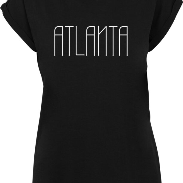 Merchcode Tricou 'Atlanta X'  negru / alb