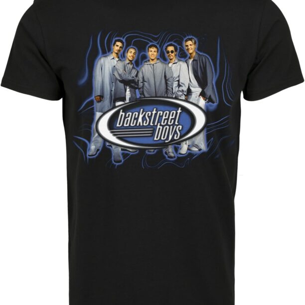 Merchcode Tricou 'Backstreet Boys'  albastru / gri / negru / alb