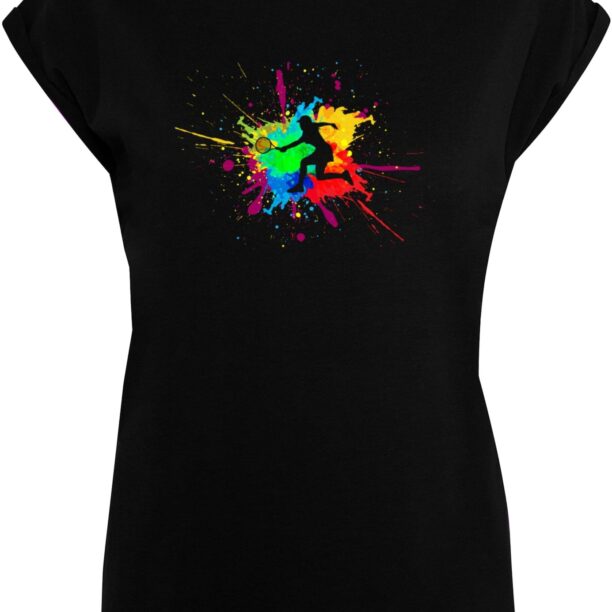 Merchcode Tricou 'Color Splash Player'  albastru / galben / verde neon / negru