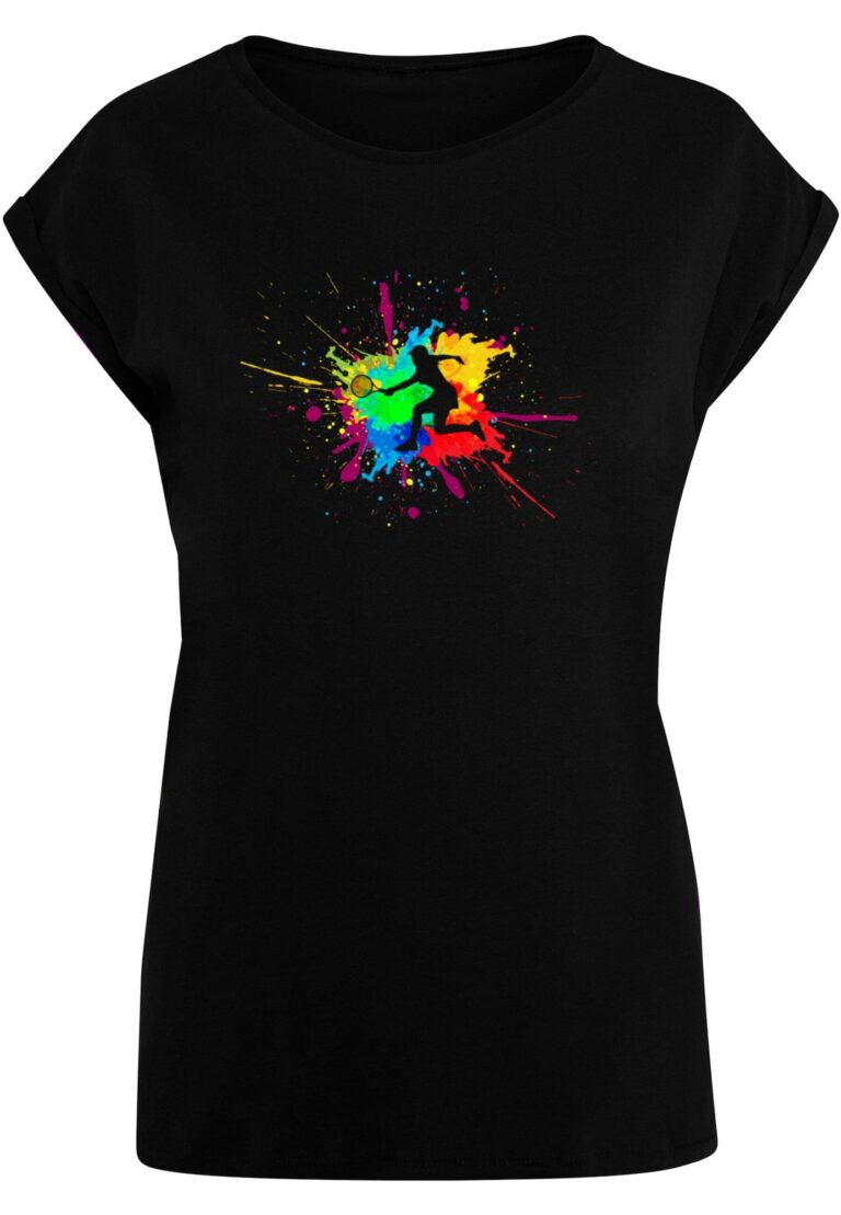 Merchcode Tricou 'Color Splash Player'  albastru / galben / verde neon / negru