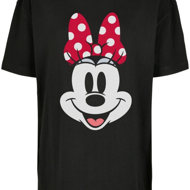 Merchcode Tricou 'Disney 100 Minnie Smiles'  portocaliu somon / roși aprins / negru / alb