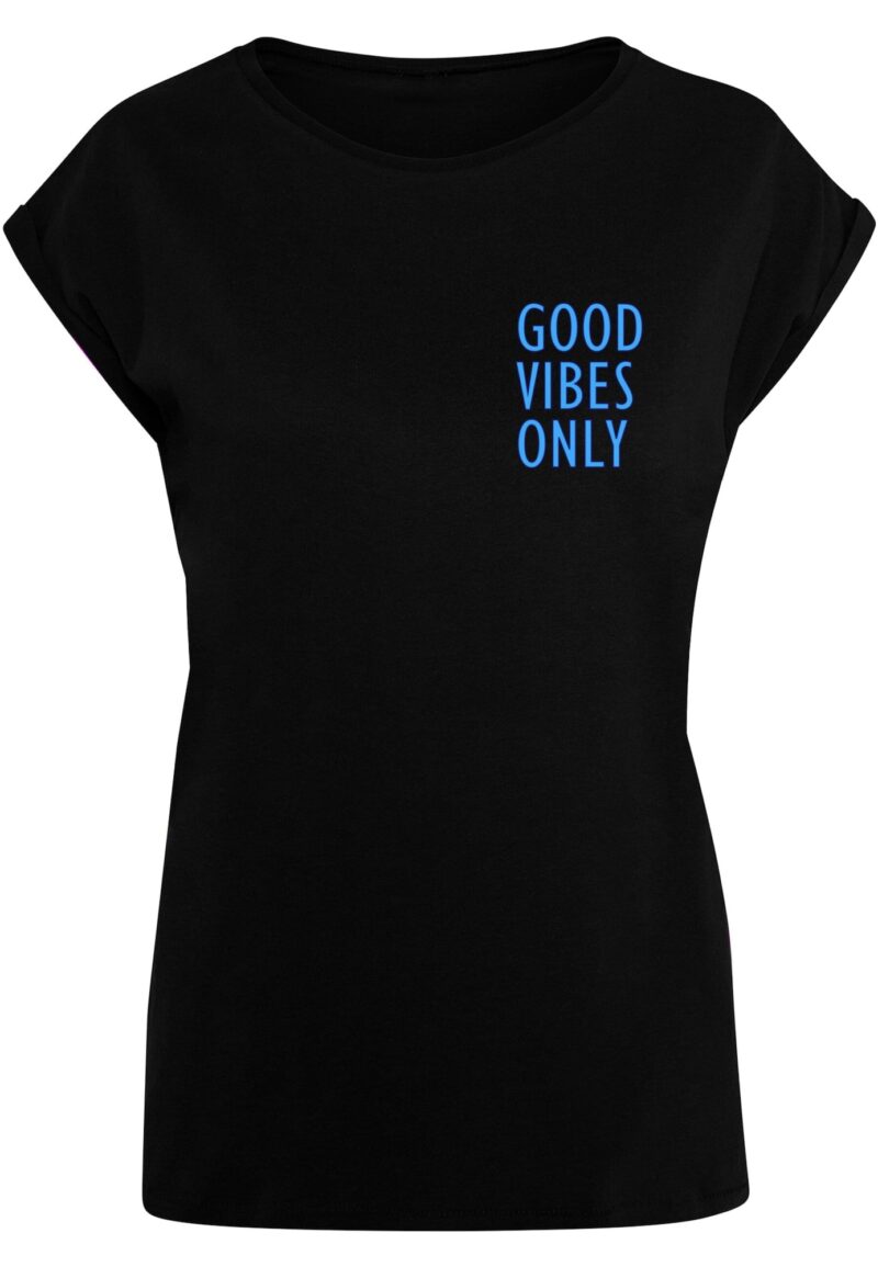 Merchcode Tricou 'Good Vibes Only'  albastru / negru