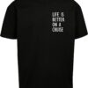 Merchcode Tricou 'Life Is Better'  negru / alb