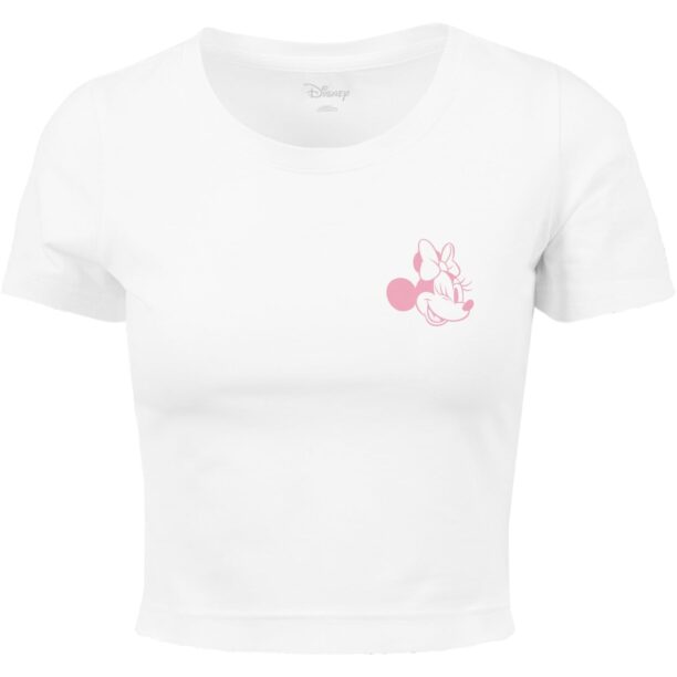 Merchcode Tricou 'Minnie Mouse Wink'  fucsia / alb