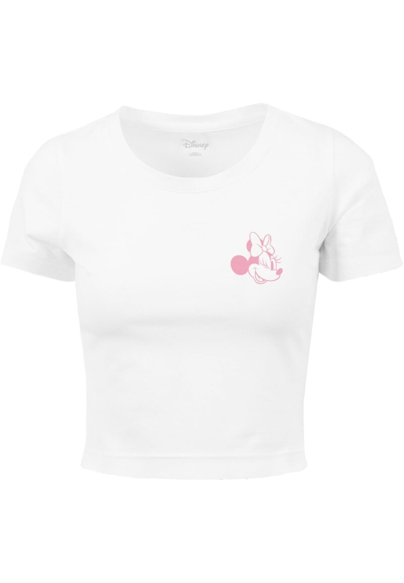 Merchcode Tricou 'Minnie Mouse Wink'  fucsia / alb