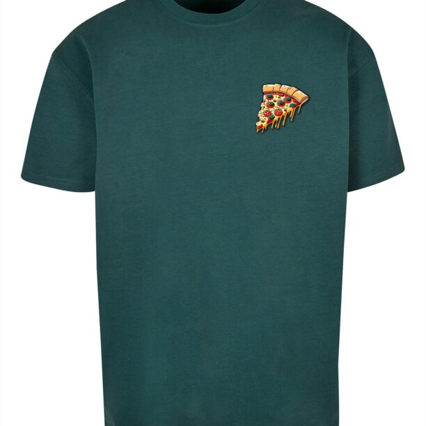 Merchcode Tricou 'Pizza Comic'  galben curry / galben deschis / verde închis / roșu rodie