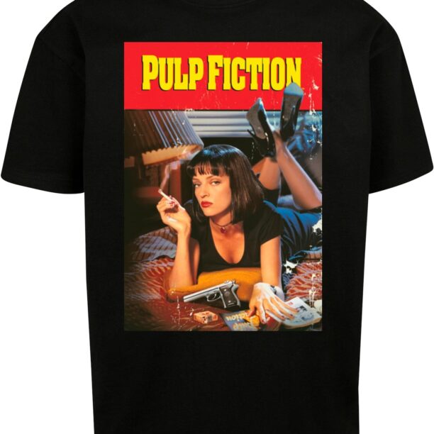 Merchcode Tricou 'Pulp Fiction Poster'  bej / galben / roșu carmin / negru