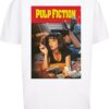 Merchcode Tricou 'Pulp Fiction Poster'  maro deschis / sângeriu / negru / alb