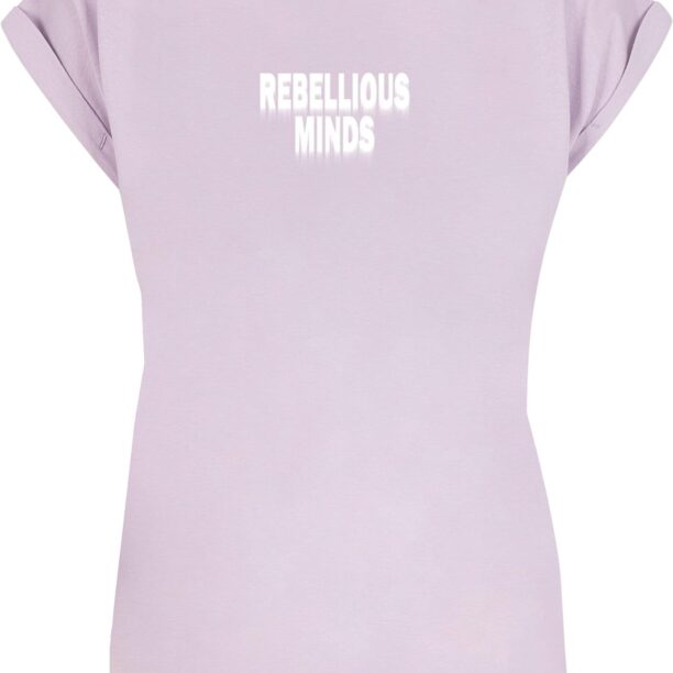 Merchcode Tricou 'Rebellious Minds'  mov lavandă / alb