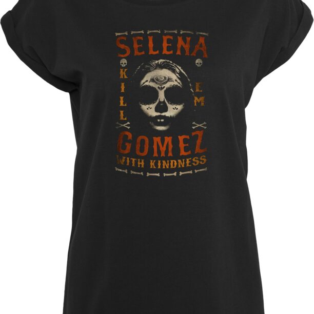 Merchcode Tricou 'Selena Gomez Kill Em'  portocaliu / roșu / negru / alb