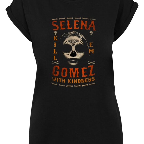 Merchcode Tricou ' Selena Gomez'  galben / portocaliu / negru / alb