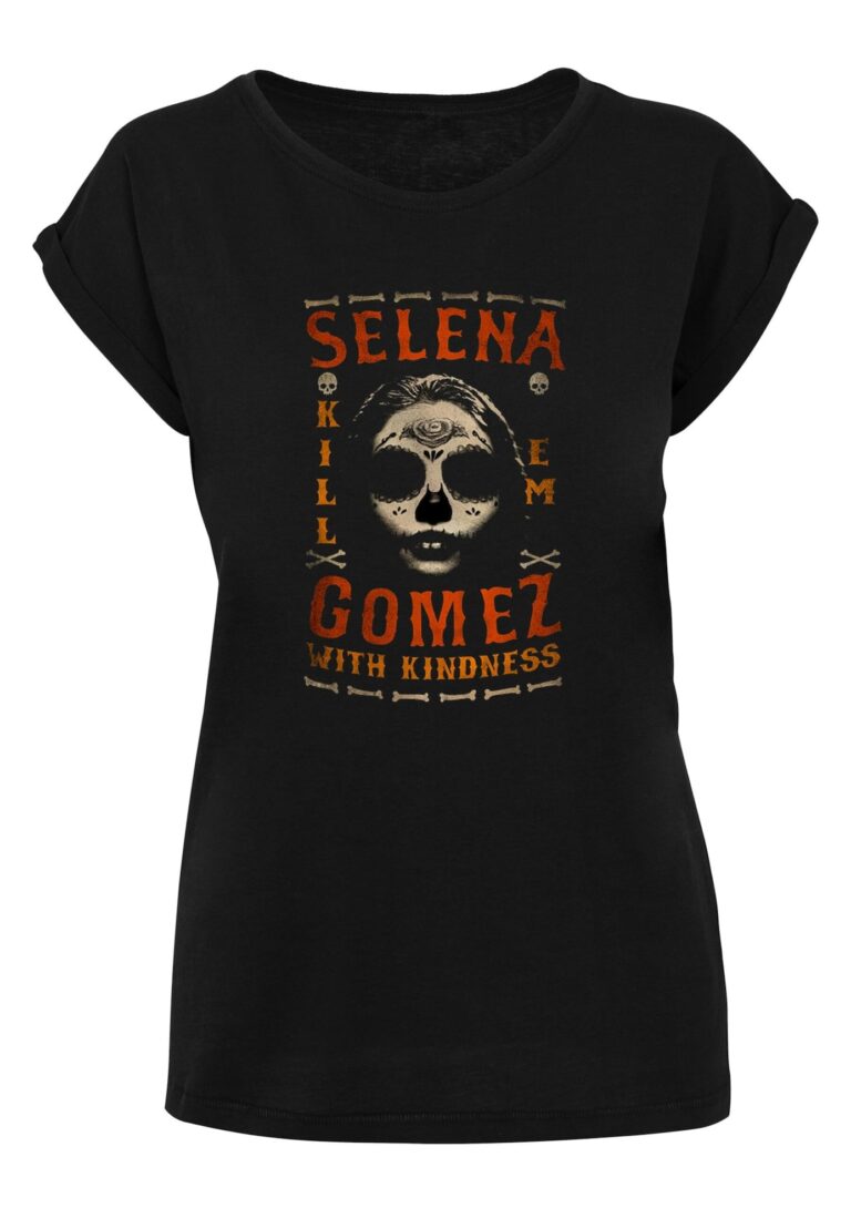 Merchcode Tricou ' Selena Gomez'  galben / portocaliu / negru / alb