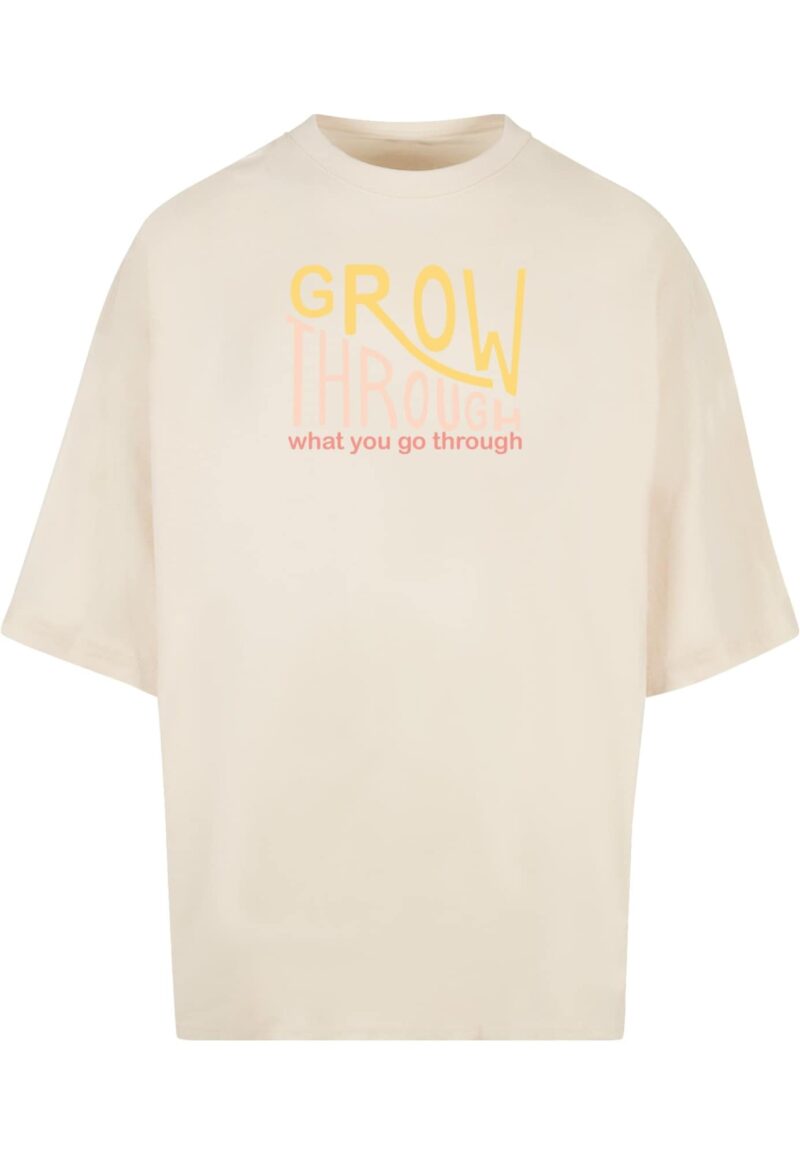 Merchcode Tricou 'Spring - Grow Through 2'  galben / sângeriu / alb lână