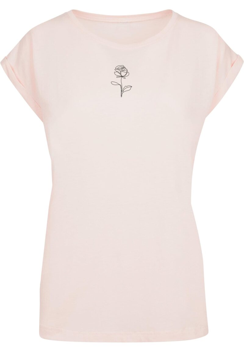 Merchcode Tricou 'Spring - Rose'  roz / negru