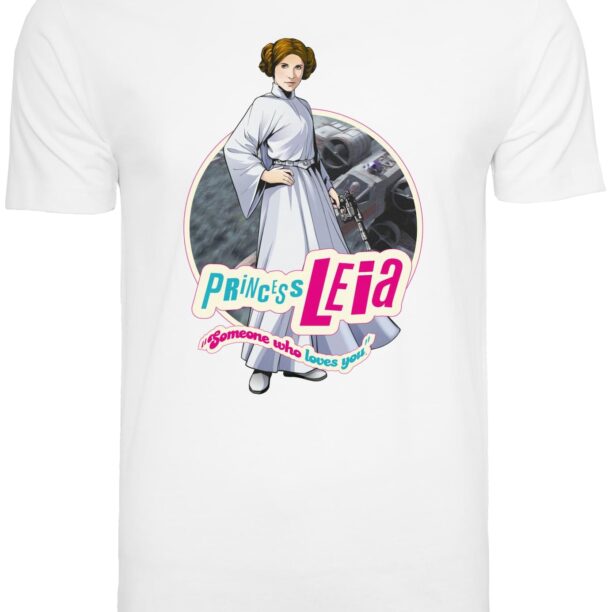 Merchcode Tricou 'Star Wars Leia'  mai multe culori / alb