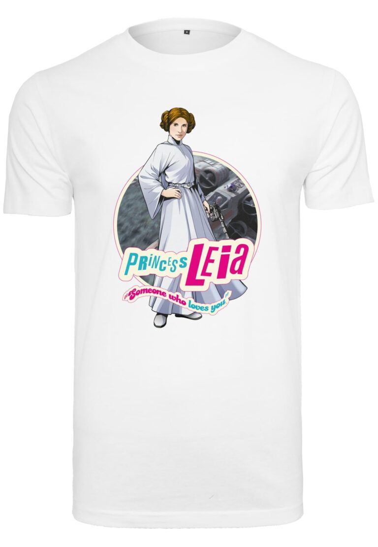 Merchcode Tricou 'Star Wars Leia'  mai multe culori / alb