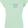 Merchcode Tricou 'Summer And Chill Rainbow'  albastru / galben / verde deschis / roz închis