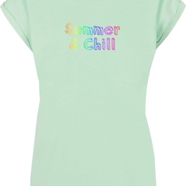 Merchcode Tricou 'Summer And Chill Rainbow'  albastru / galben / verde deschis / roz închis