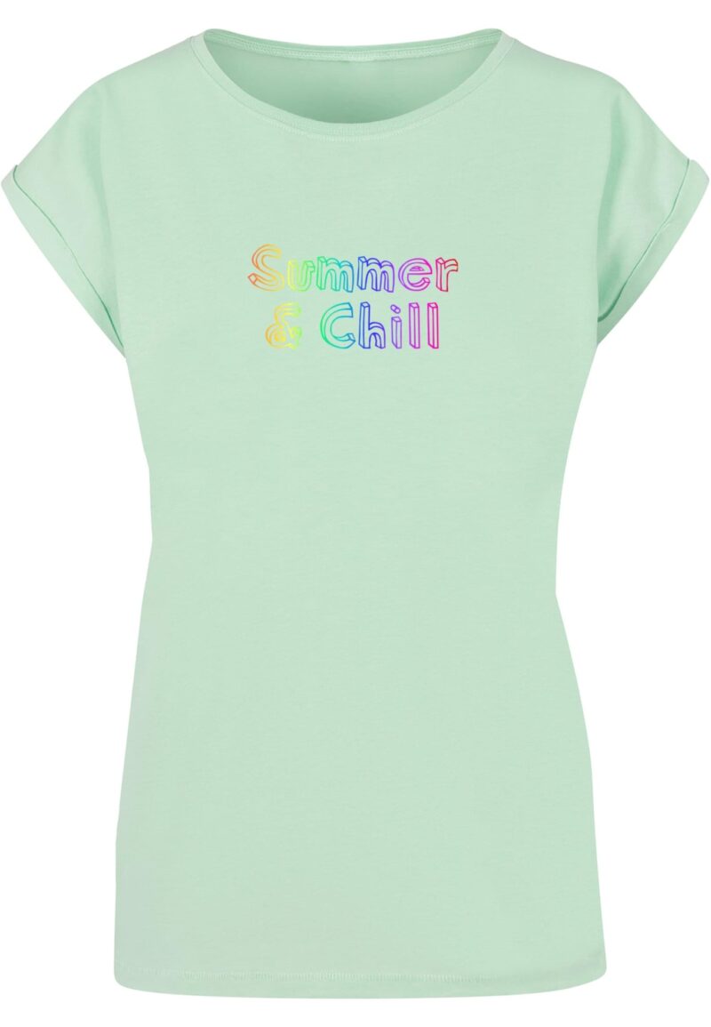 Merchcode Tricou 'Summer And Chill Rainbow'  albastru / galben / verde deschis / roz închis