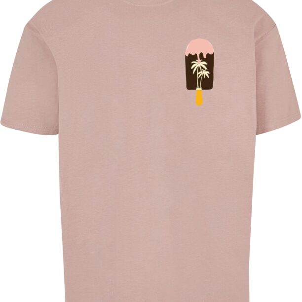 Merchcode Tricou 'Summer - Icecream'  portocaliu / rosé / roz pudră / negru