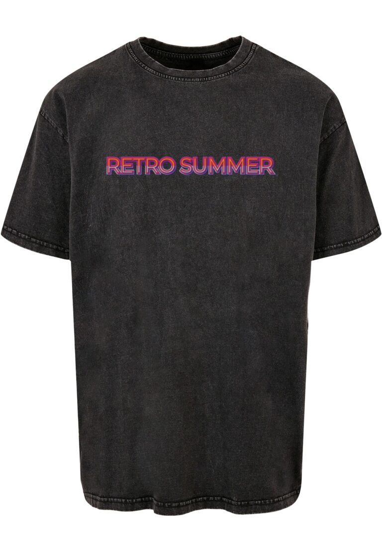 Merchcode Tricou 'Summer - Retro'  gri metalic / lila / roz