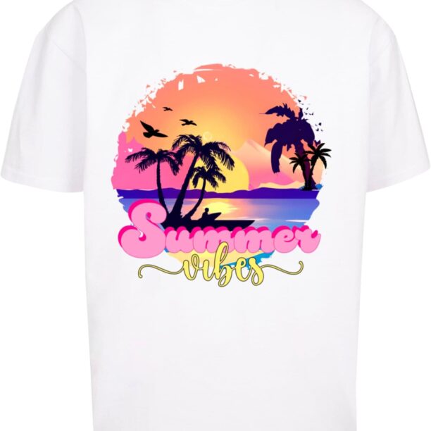 Merchcode Tricou 'Summer Vibes Sunset'  mai multe culori / alb