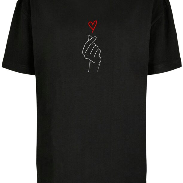 Merchcode Tricou supradimensional 'Heart'  roșu intens / negru / alb