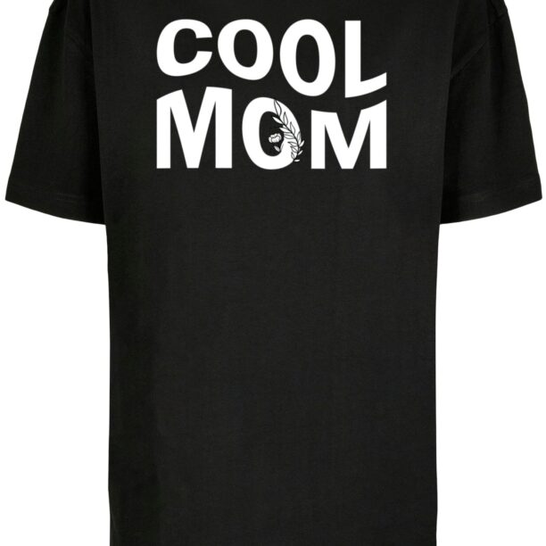 Merchcode Tricou supradimensional 'Mothers Day - Cool Mom'  negru / alb