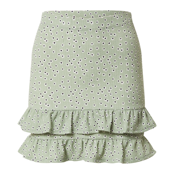 Miss Selfridge Fustă  verde pastel / negru / alb