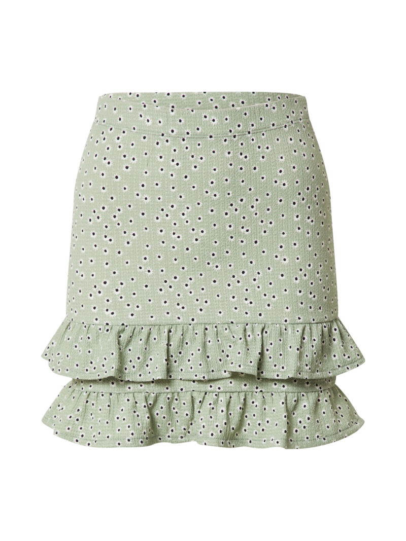 Miss Selfridge Fustă  verde pastel / negru / alb