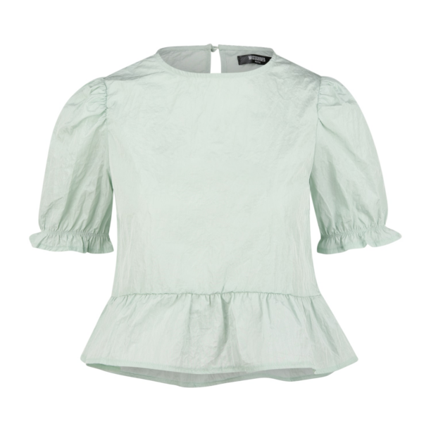 Missguided Petite Bluză 'PEPLUM'  verde mentă