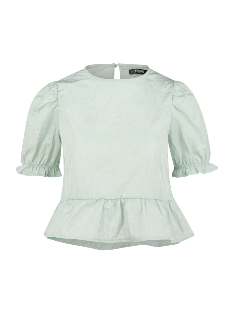 Missguided Petite Bluză 'PEPLUM'  verde mentă