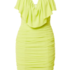 Misspap Rochie de cocktail  verde stuf