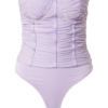 Misspap Tricou body  mov liliachiu