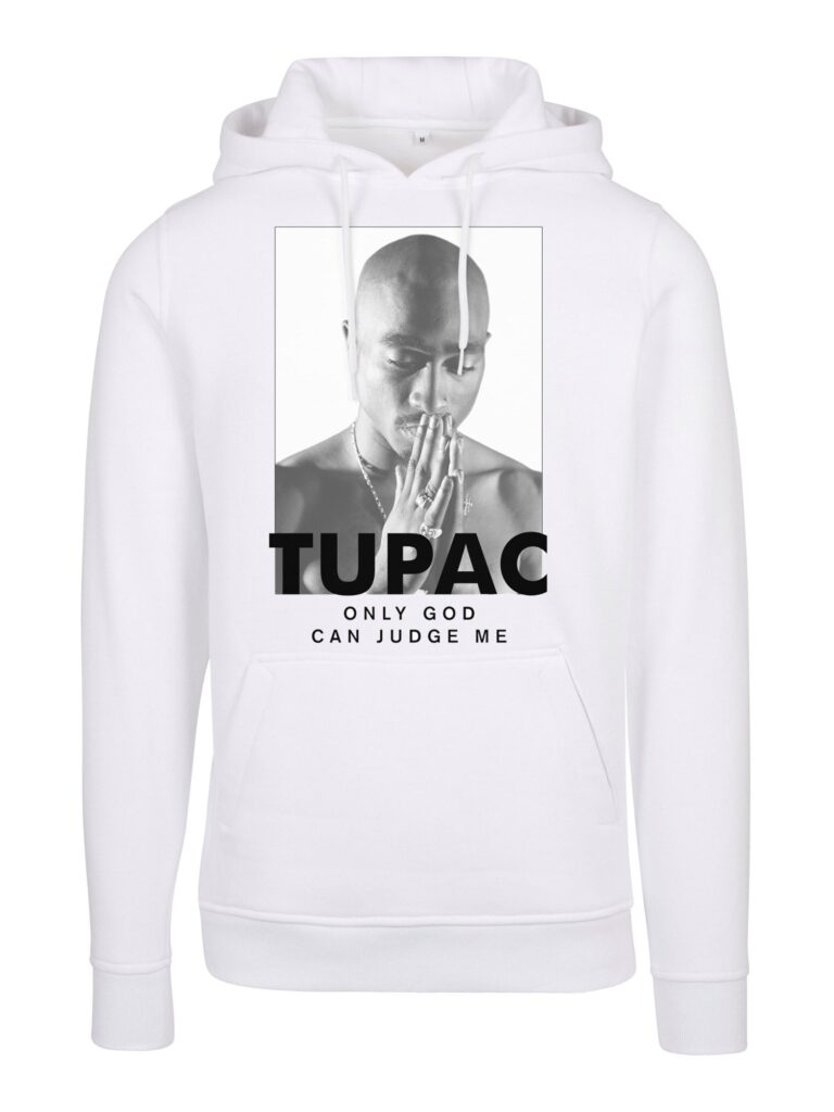 Mister Tee Bluză de molton '2Pac Prayer'  gri / negru / alb