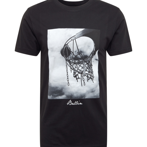 Mister Tee Tricou 'Ballin 2.0'  gri închis / negru / alb