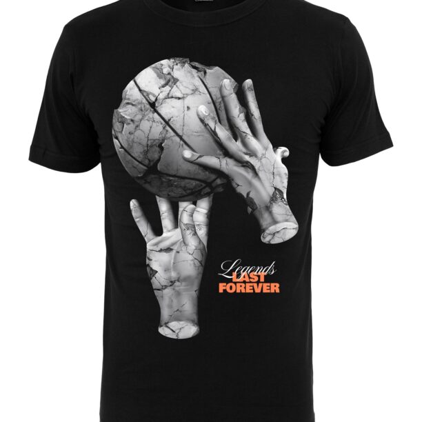 Mister Tee Tricou 'Ballin Hands'  gri / portocaliu deschis / negru