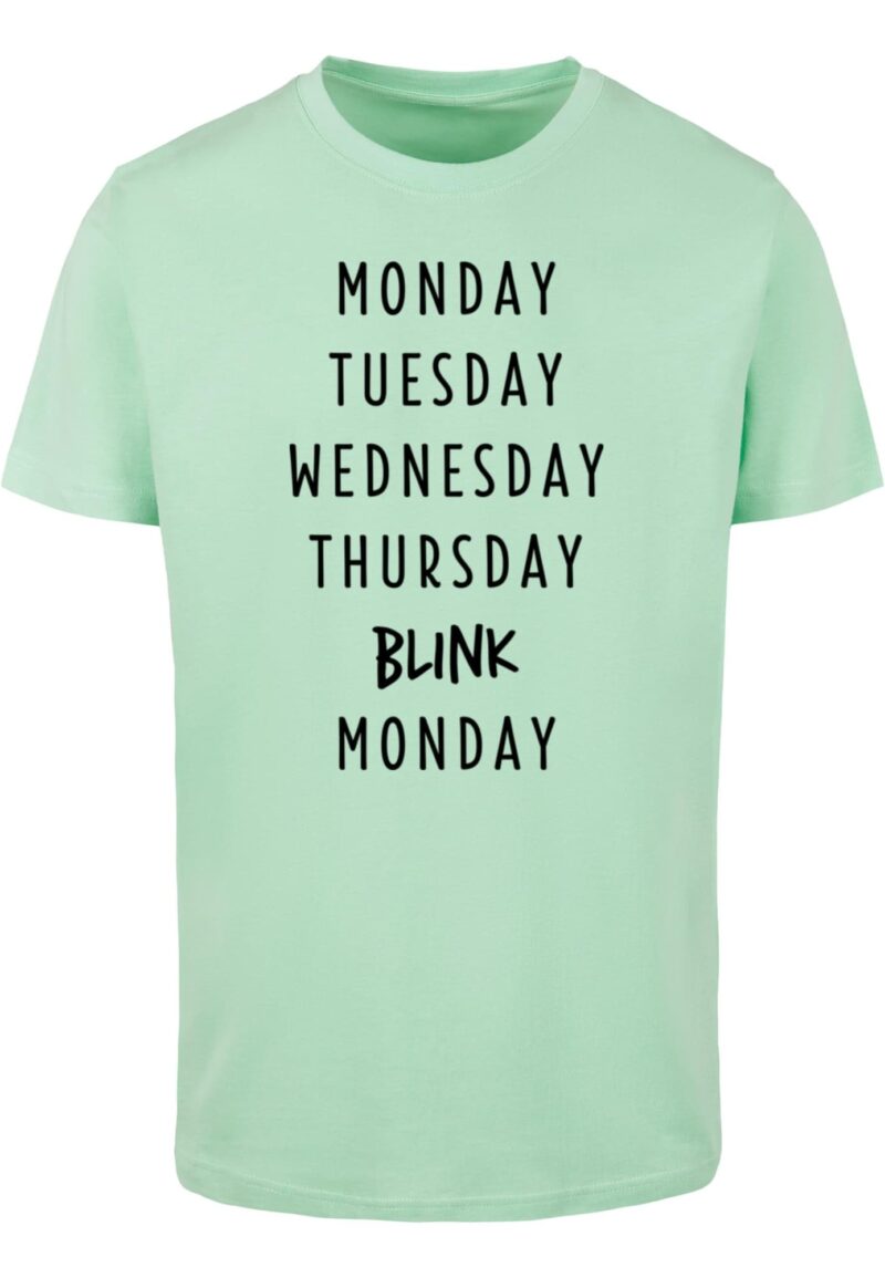 Mister Tee Tricou 'Blink'  verde mentă / negru