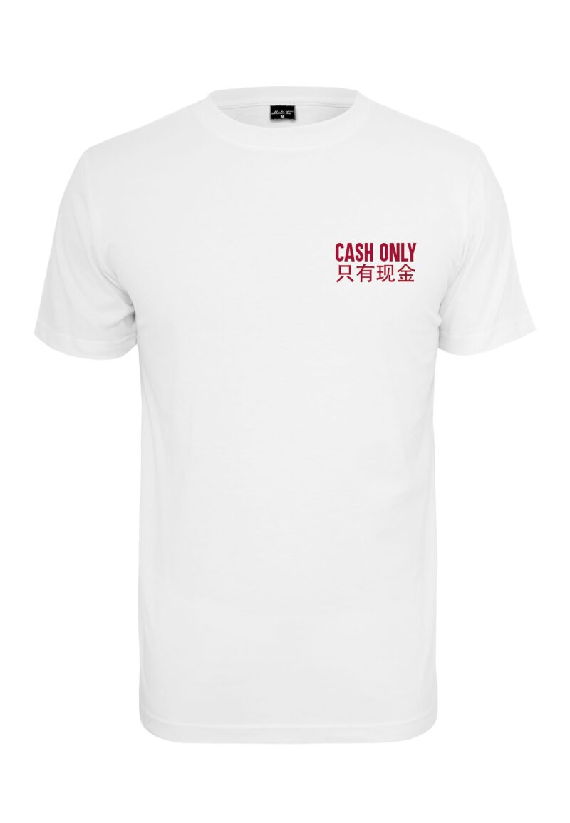 Mister Tee Tricou 'Cash Only'  roșu cireș / alb