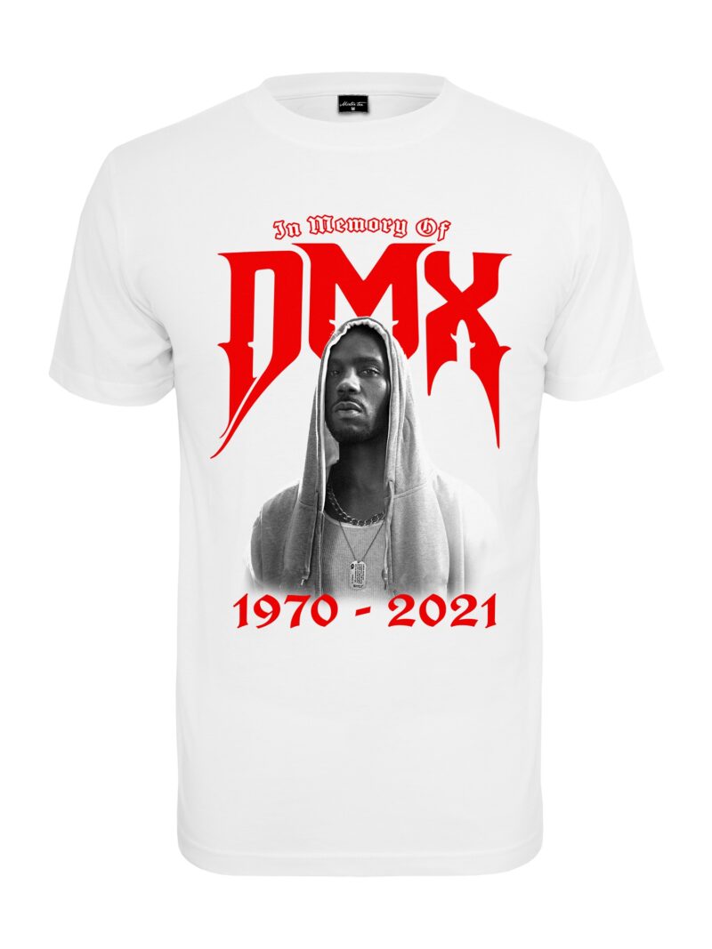 Mister Tee Tricou 'DMX Memory'  roșu / negru / alb